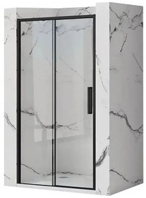 Usa de nisa culisanta Rea Rapid Slide 120 cm sticla 6 mm negru