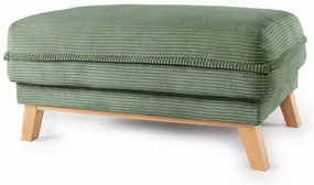 Taburet verde deschis cu tapițerie din catifea reiată Tori – Bonami Selection