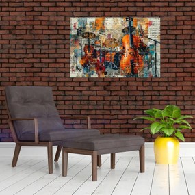 Tablou - Instrumente muzicale (90x60 cm)