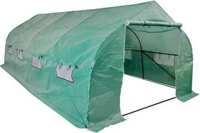 vidaXL Seră portabilă tip tunel, cadru din oțel, polietilenă, 18 m²