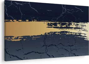 Tablou - Albastru și aur abstracție N⁰2 (90x60 cm)