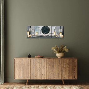 Tablou - Colaj (cu ceas) (90x30 cm)
