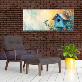 Tablou - Birdhouse, acuarelă, acuarelă (120x50 cm)
