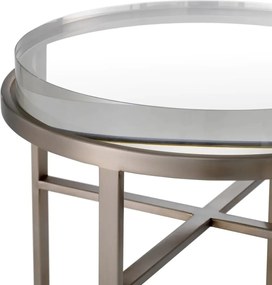 Set de 2 Masute LUX, Otel Periat, Sticla, Hoxton