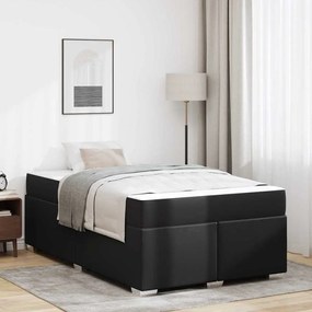 vidaXL Cadru de pat Negru 120 x 190 cm Piele artificială