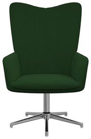 327723 vidaXL Scaun de relaxare, verde închis, catifea