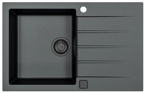Chiuvetă de bucătărie ALVEUS 1148159 CADIT 79x50 cm negru