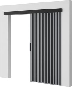 Ușă glisantă Perion – 106x1.6x205 cm – Gri / Negru