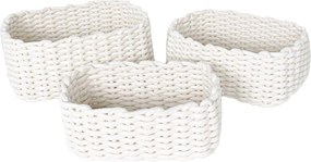 Set 3 cosuri depozitare dn bumbac Kargo, impletitura scandinava