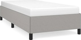 vidaXL Cadru de pat fără saltea, gri deschis, 90x190 cm, textil