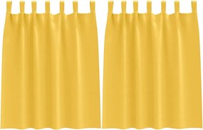 vidaXL Perdele Opaque cu Inel 2 pcs Galben muștar 140 x 140 cm