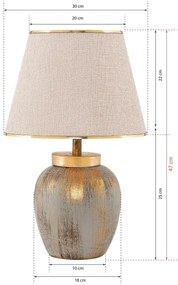 Lampă de masă 1xE27/40W/230V auriu/bej