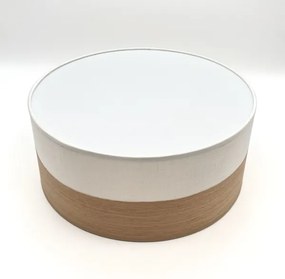 Plafonieră SIRJA WOOD 1xE27/15W/230V d. 35 cm alb/stejar