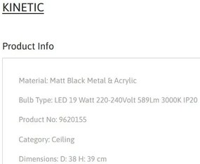 Plafoniera LED stil modern decorativ KINETIC D-38cm