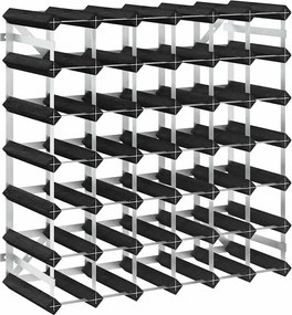 vidaXL Suport de vinuri, 42 sticle, negru, lemn masiv de pin