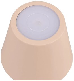 Veioză crem LED cu abajur din metal (înălțime 21 cm) Diaz – Trio