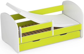 Pat pentru copii Pranshi (lămâie verde) (cu saltea). 1070768