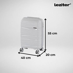 TraveLux Voyager V gurulós bőrönd szett szürke