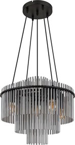 Globo 15698H1 - Lustru pe cablu GORLEY 5xE27/60W/230V, negru