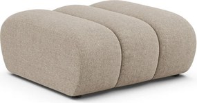 Taburet bej cu tapițerie din chenille Lupine – Micadoni