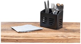 Suport pentru tacâmuri Wenko Black Outdoor Kitchen Baco, negru