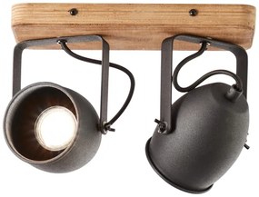 Brilliant - Spot dublu CROWTON, 2x GU10/6W/230V, finisaj din pin