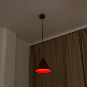 Lampă suspendată pe cablu ETNA II, 1xE27/15W/230V, Ø 25 cm, roșu