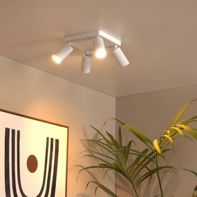 Lucide 09939/14/31 - Plafonieră cu spoturi CLUBS 4xGU10/40W/230V albă