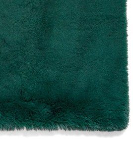 Covor Think Rugs Super Teddy, 80 x 150 cm, verde smarald