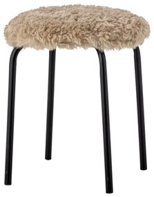 Scaun tip taburet bej stivuibil din metal Linard – Bloomingville