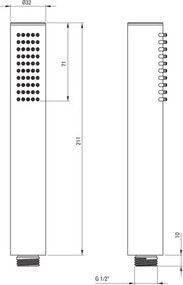 🚿 SILIA – Pară de duș 1-funcție, finisaj Bronz periat (NQS_C51S) 🛁