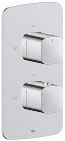 KFA Armatura 5759-001-00 - Baterie de duș termostatată pentru montaj încastrat MALAGA, crom lucios