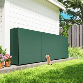Outsunny Suport Lemne de 1m³ Reglabil cu Acoperire Impermeabilă 300x36x99 cm | Aosom Romania