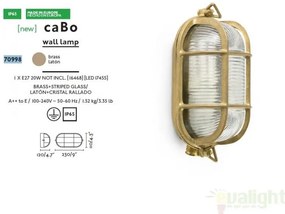 Aplica de perete de exterior cu protectie IP65, CABO Brass 70998