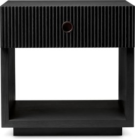 Noptiera design LUX, Furnir de stejar gri carbune, Dimitrios