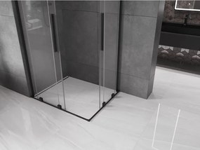 Mexen Velar L Duo cabină de duș glisantă 100 x 90 cm, transparent, neagră - 871-100-090-02-03-70