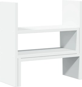 vidaXL Organizator birou, alb, 40x17x41 cm, lemn prelucrat