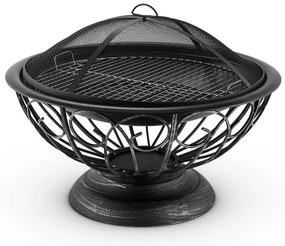 Grill protecție vatră Oțel Tulip castron foc 75cm Ø