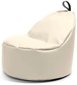 Fotoliu bean bag bej cu tapițerie din imitație de piele Round L – So Soft?