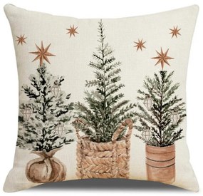 Fata de perna de Craciun NORDIC GREEN 45x45 cm, bej