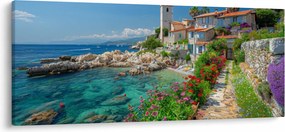 Tablou - Sat pitoresc de coastă (120x50 cm)