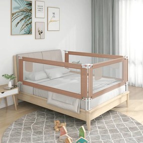 10223 vidaXL Balustradă de protecție pat copii, gri taupe, 190x25 cm, textil