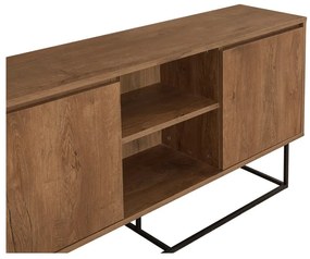 Comodă în culoare naturală joasă cu aspect de lemn de nuc 140x72 cm Rodez – Kalune Design