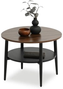 Măsuță de cafea Randolf S (nuc + negru). Promo -7%. 1111695