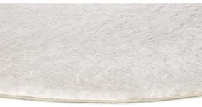 Covor alb rotund ø 120 cm Roma Liso – Universal