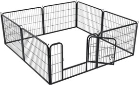 Juskys Pix metalic pentru catelusi - 160×160×60 cm