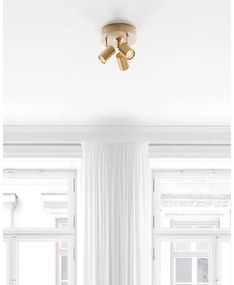 ByRydens 4200710-6501 - Spot CORRECT 3xGU10/7W/230V, auriu, Ø 20 cm