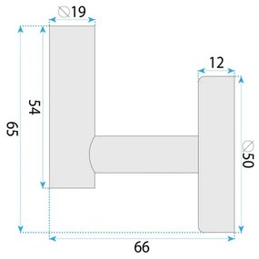 Cuier de baie 6606 Modern crom periat