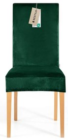 Restilo Husă pentru scaun Sento verde închis, 48 x48 x 58 + 10 cm, set de 6 bucăți