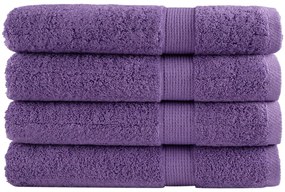 vidaXL Prosoape premium SOLUND 4 buc. violet 100x200 cm 600 gsm